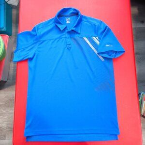 Reebok Play-Dry athletic polo shirt blue men's size M